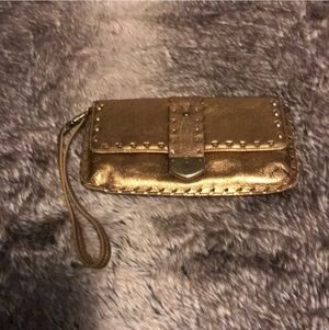 Michael Kors Metallic Gold Clutch / Wristlet